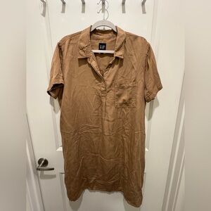 GAP Women's Casual Tan Button Down Dress